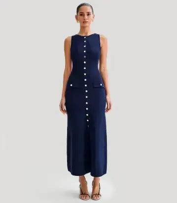 Elegant Knitted Sleeveless Long Dresses Everyday Wonders