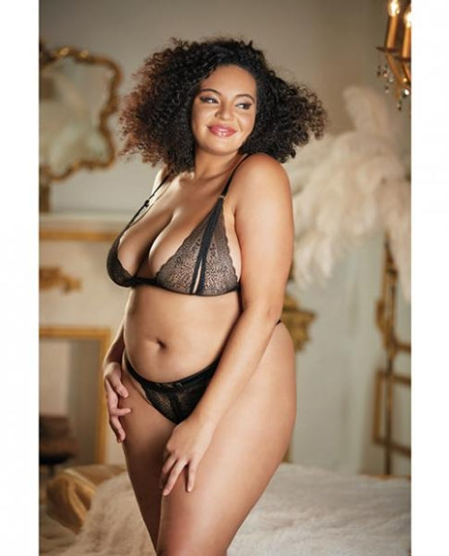 Allure Lace Peek A Boo Bralette & Panty