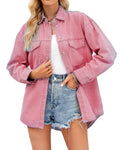 Women's Boyfriend Denim Shirt – Casual Baggy Button-Down Jean Blouse Everyday Wonders