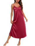 Women Sleeveless Nightgowns Satin